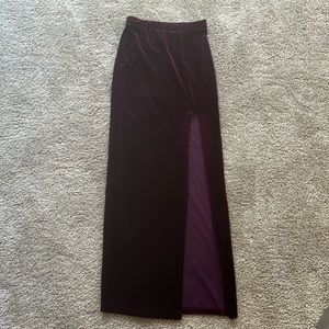 Dark purple velvet skirt